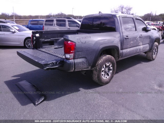 3TMCZ5AN4HM049852 - 2017 TOYOTA TACOMA DBL CAB/SR/TRDSPT/OR/PRO ნაცრისფერი ფოტო 4