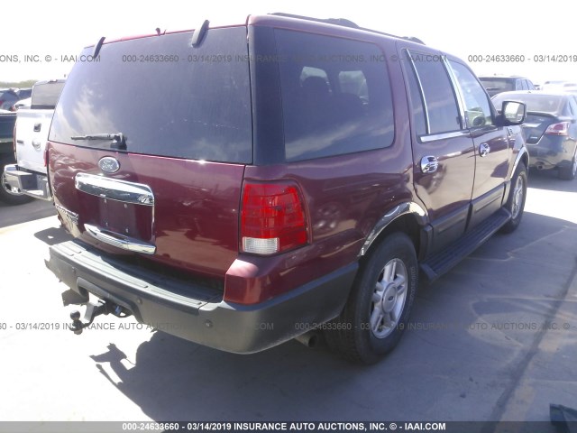 1FMPU16L44LB28705 - 2004 FORD EXPEDITION XLT RED photo 4