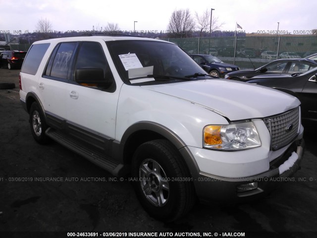 1FMFU18L23LC44248 - 2003 FORD EXPEDITION EDDIE BAUER WHITE photo 1