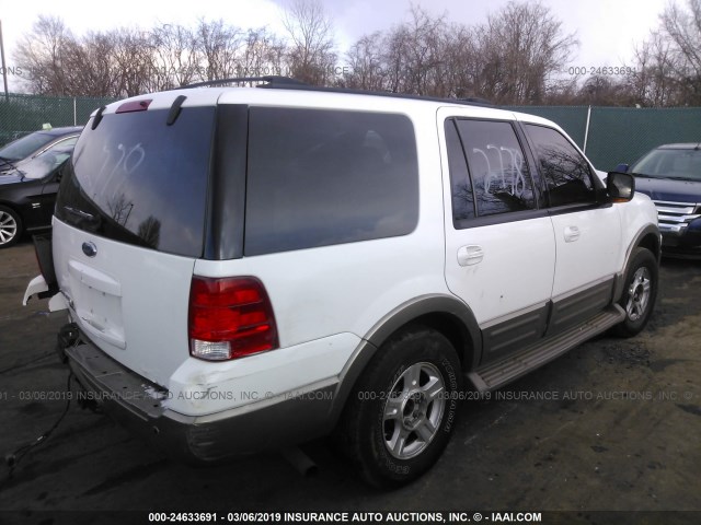 1FMFU18L23LC44248 - 2003 FORD EXPEDITION EDDIE BAUER WHITE photo 4