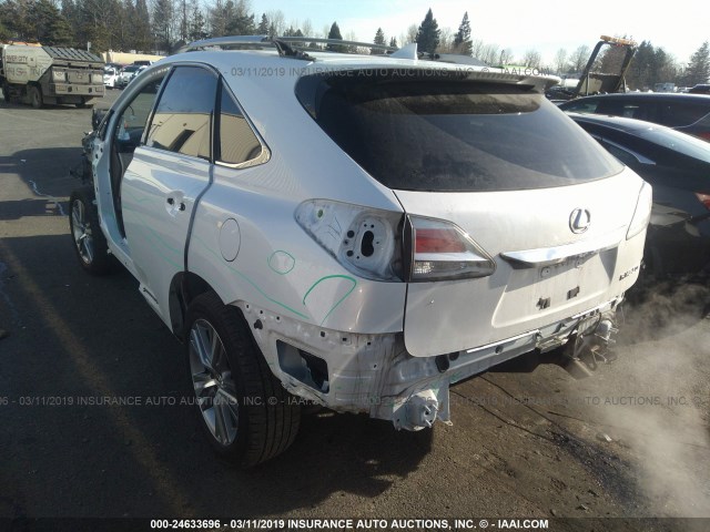 2T2BK1BA9FC289534 - 2015 LEXUS RX 350/BASE/F SPORT WHITE photo 3