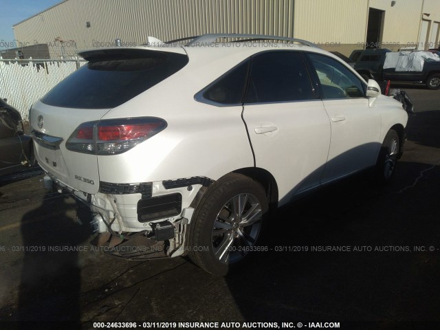 2T2BK1BA9FC289534 - 2015 LEXUS RX 350/BASE/F SPORT WHITE photo 4