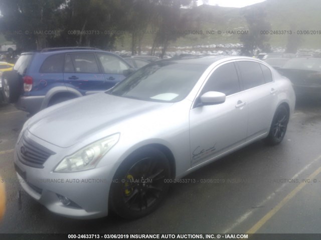 JN1CV6AP6BM501177 - 2011 INFINITI G37 SPORT SILVER photo 2