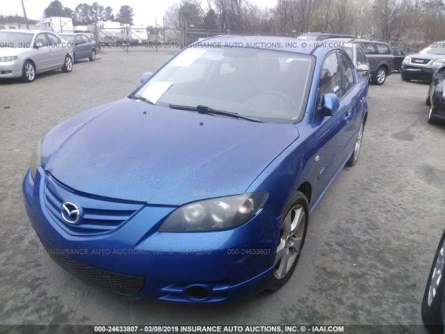 JM1BK123441211640 - 2004 MAZDA 3 S BLUE photo 2