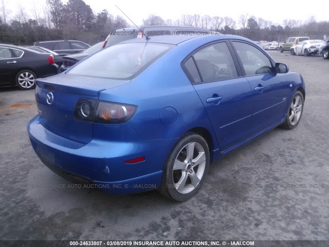 JM1BK123441211640 - 2004 MAZDA 3 S BLUE photo 4