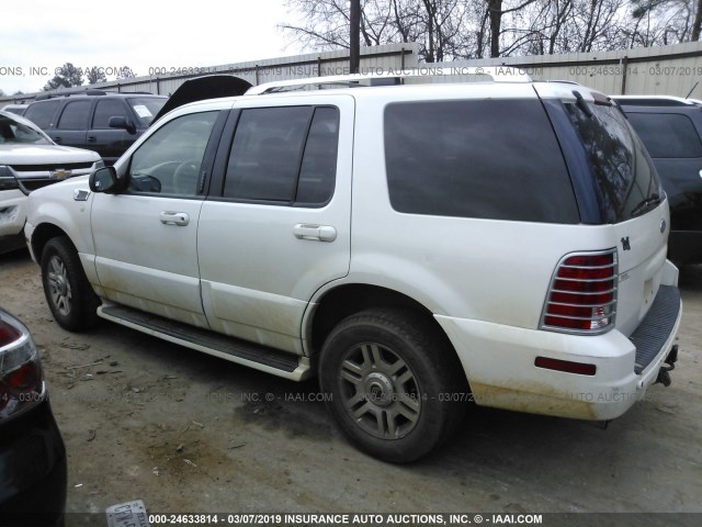 4M2DU66W63ZJ27706 - 2003 MERCURY MOUNTAINEER  WHITE photo 3