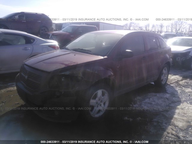 1B3HB48B67D143727 - 2007 DODGE CALIBER SXT RED photo 2