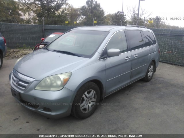 5FNRL387X6B016315 - 2006 HONDA ODYSSEY EXL GRAY photo 2