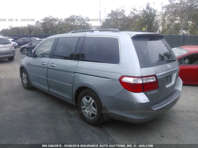 5FNRL387X6B016315 - 2006 HONDA ODYSSEY EXL GRAY photo 3