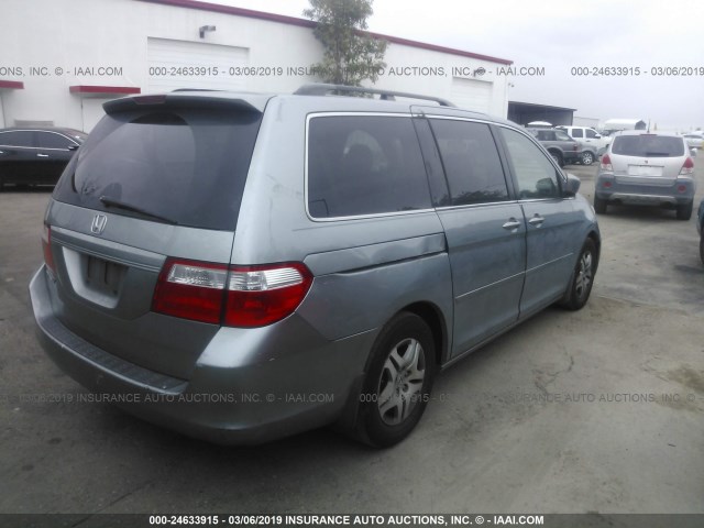 5FNRL387X6B016315 - 2006 HONDA ODYSSEY EXL GRAY photo 4