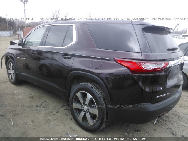 1GNEVHKW1JJ207569 - 2018 CHEVROLET TRAVERSE LT PURPLE photo 3