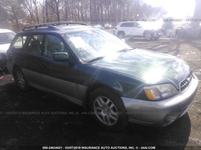 4S3BH686137626567 - 2003 SUBARU LEGACY OUTBACK LIMITED GREEN photo 1