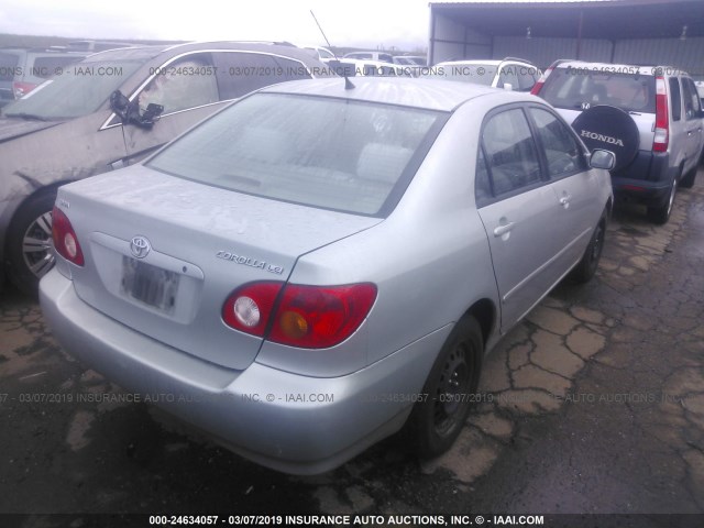 2T1BR32E04C314929 - 2004 TOYOTA COROLLA CE/LE/S SILVER photo 4