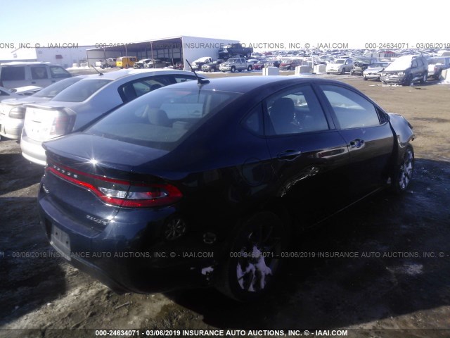 1C3CDFBB0GD541382 - 2016 DODGE DART SXT BLUE photo 4