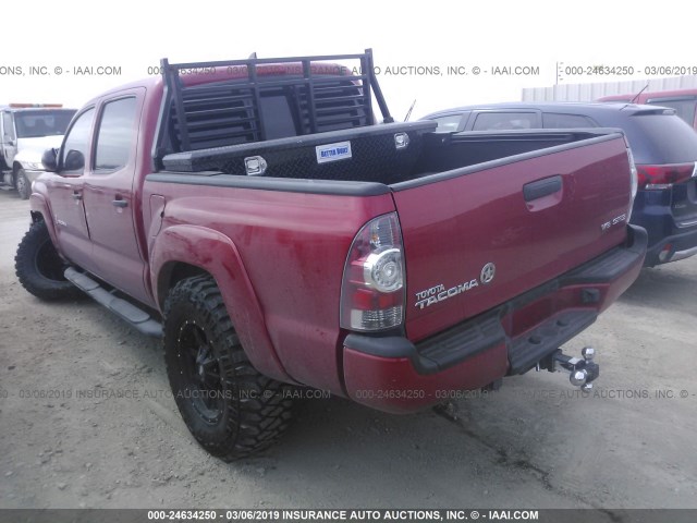 5TFLU4EN6FX144911 - 2015 TOYOTA TACOMA DOUBLE CAB/TRD PRO RED photo 3