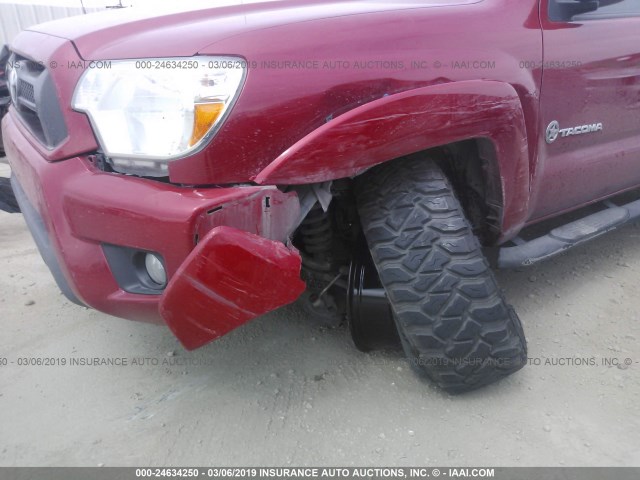 5TFLU4EN6FX144911 - 2015 TOYOTA TACOMA DOUBLE CAB/TRD PRO RED photo 6