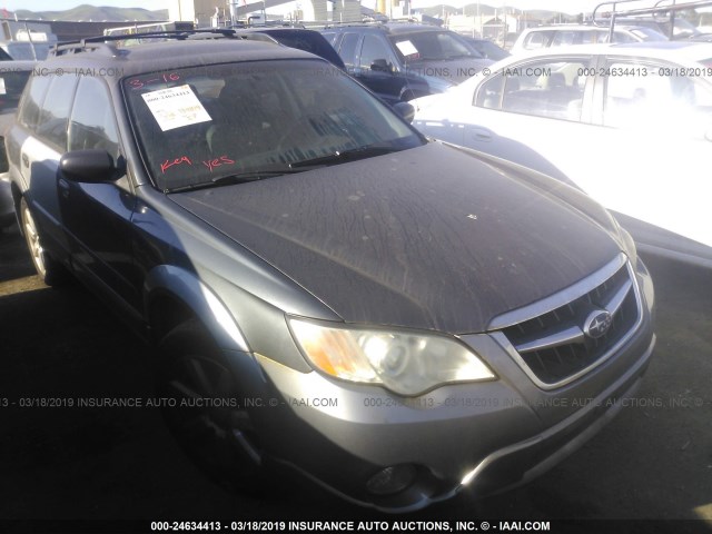 4S4BP61C897325477 - 2009 SUBARU OUTBACK 2.5I GRAY photo 1