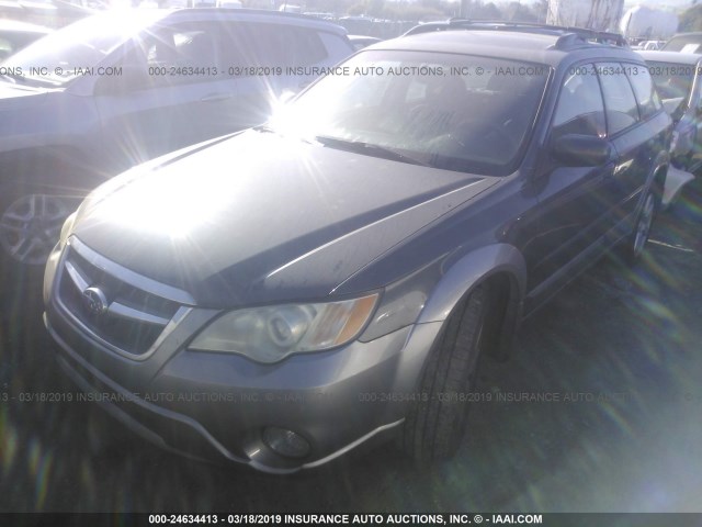 4S4BP61C897325477 - 2009 SUBARU OUTBACK 2.5I GRAY photo 2