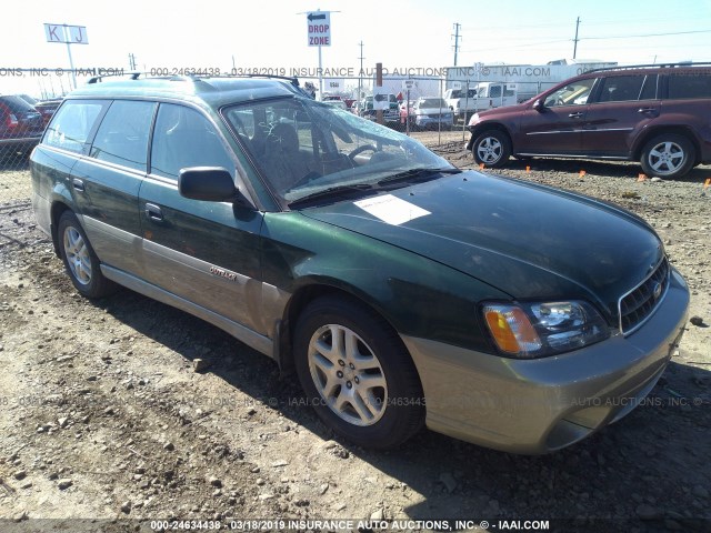 4S3BH675836606749 - 2003 SUBARU LEGACY OUTBACK AWP GREEN photo 1