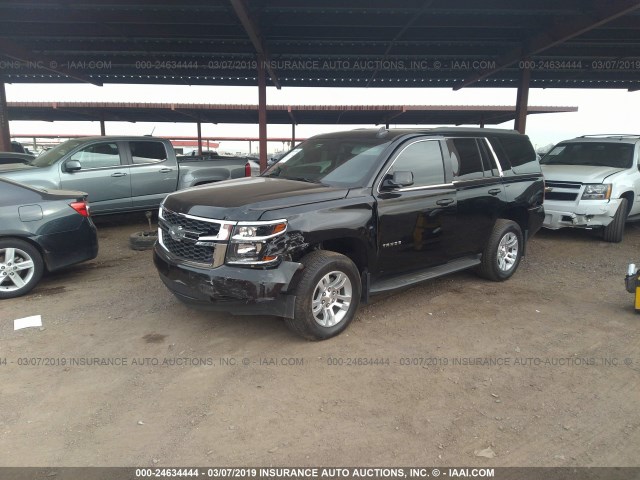 1GNSCBKC0HR382225 - 2017 CHEVROLET TAHOE C1500 LT BLACK photo 2