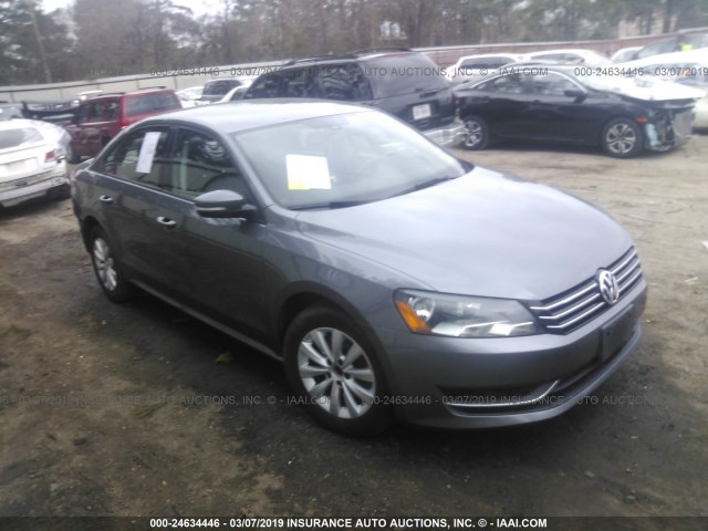 1VWAH7A31DC055265 - 2013 VOLKSWAGEN PASSAT S GRAY photo 1