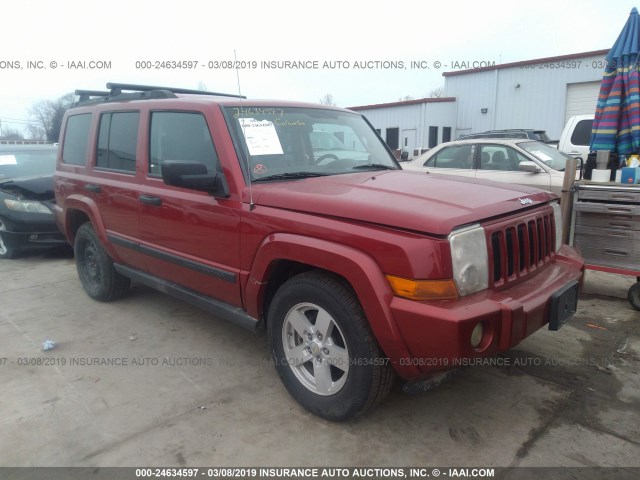 1J8HG48NX6C245314 - 2006 JEEP COMMANDER RED photo 1