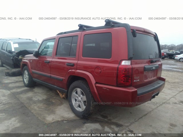 1J8HG48NX6C245314 - 2006 JEEP COMMANDER RED photo 3
