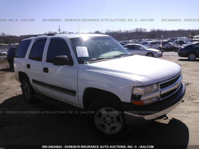 1GNEK13TX4J242717 - 2004 CHEVROLET TAHOE K1500 WHITE photo 1