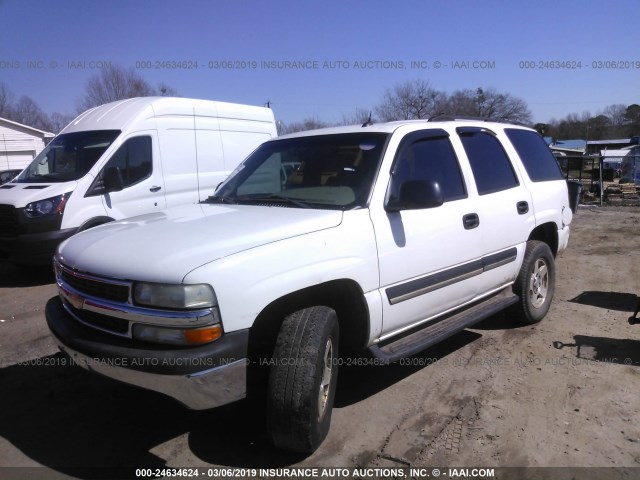 1GNEK13TX4J242717 - 2004 CHEVROLET TAHOE K1500 WHITE photo 2