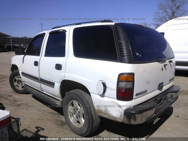 1GNEK13TX4J242717 - 2004 CHEVROLET TAHOE K1500 WHITE photo 3