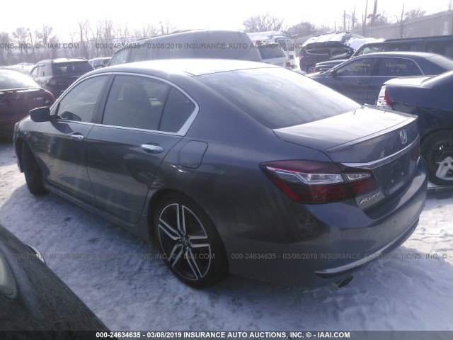 1HGCR2F57HA148820 - 2017 HONDA ACCORD SPORT GRAY photo 3