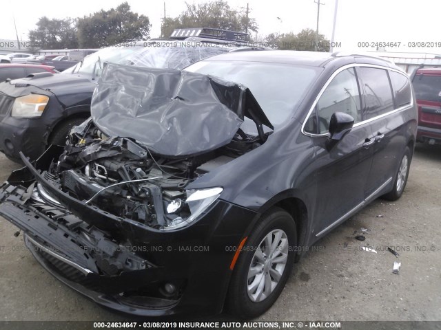 2C4RC1BG9JR143048 - 2018 CHRYSLER PACIFICA TOURING L BLACK photo 2