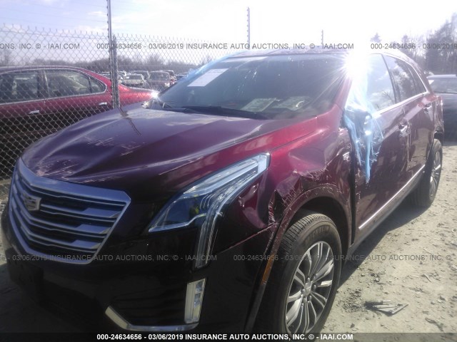 1GYKNBRS0HZ163890 - 2017 CADILLAC XT5 LUXURY BURGUNDY photo 2