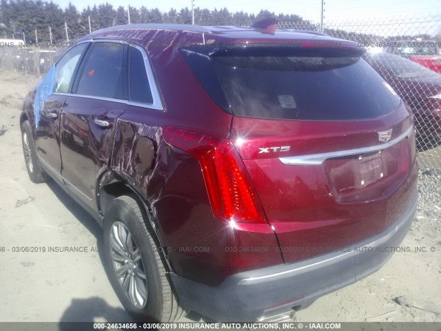 1GYKNBRS0HZ163890 - 2017 CADILLAC XT5 LUXURY BURGUNDY photo 3