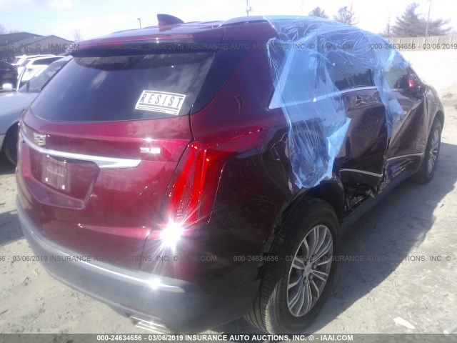 1GYKNBRS0HZ163890 - 2017 CADILLAC XT5 LUXURY BURGUNDY photo 4