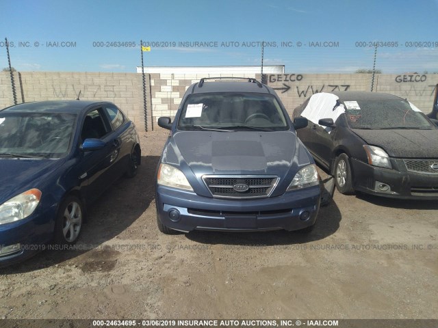 KNDJD733945194043 - 2004 KIA SORENTO EX/LX BLUE photo 6