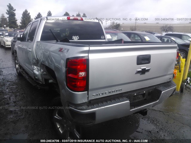 3GCUKREC9HG346493 - 2017 CHEVROLET SILVERADO K1500 LT SILVER photo 3