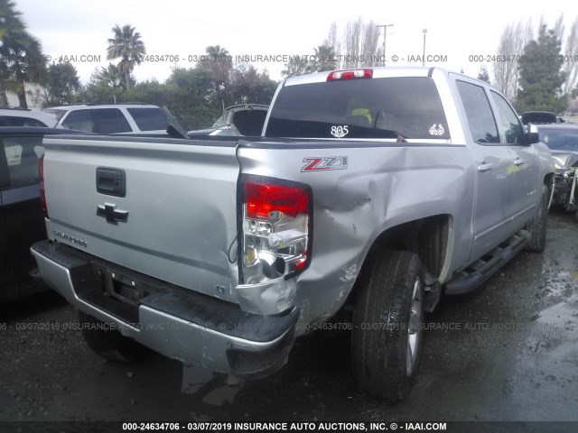 3GCUKREC9HG346493 - 2017 CHEVROLET SILVERADO K1500 LT SILVER photo 4