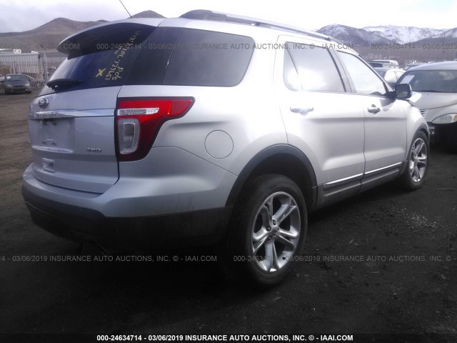 1FMHK8F88BGA57013 - 2011 FORD EXPLORER LIMITED SILVER photo 4