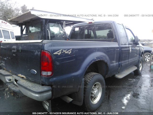 1FTSX31F22EA60957 - 2002 FORD F350 SRW SUPER DUTY BLUE photo 4