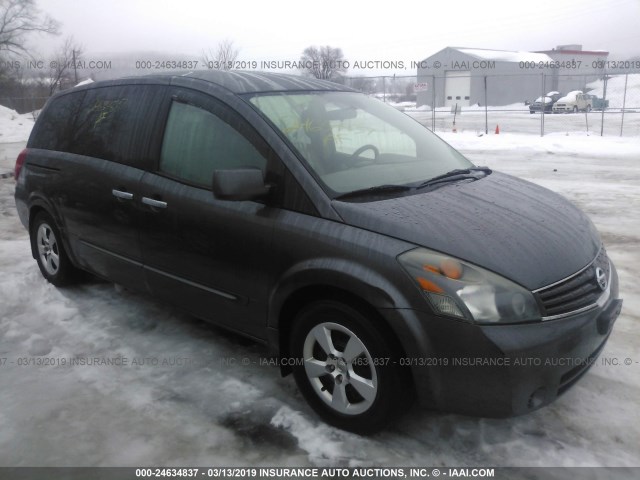 5N1BV28U28N121720 - 2008 NISSAN QUEST S/SE/SL GRAY photo 1