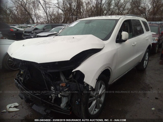 1C4RDJDGXCC169857 - 2012 DODGE DURANGO CREW WHITE photo 2