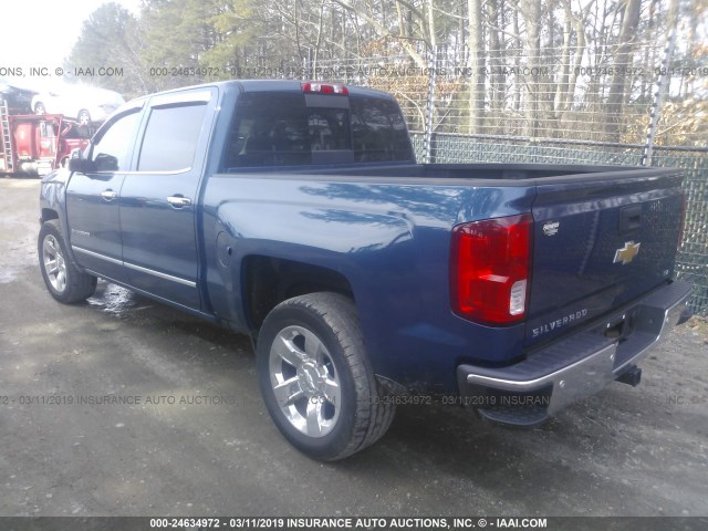 3GCPCSEC0HG272754 - 2017 CHEVROLET SILVERADO C1500 LTZ BLUE photo 3