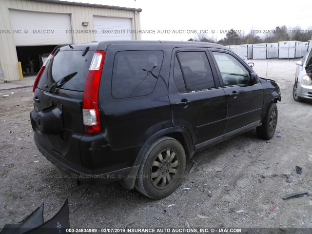 SHSRD78905U315812 - 2005 HONDA CR-V SE/EX BLACK photo 4