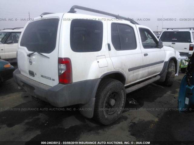 5N1ED28Y04C601375 - 2004 NISSAN XTERRA XE/SE WHITE photo 4