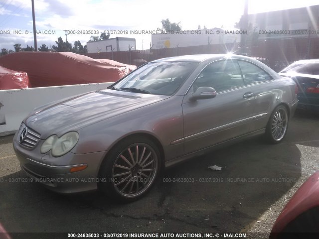 WDBTJ65JX4F091469 - 2004 MERCEDES-BENZ CLK 320C BEIGE photo 2