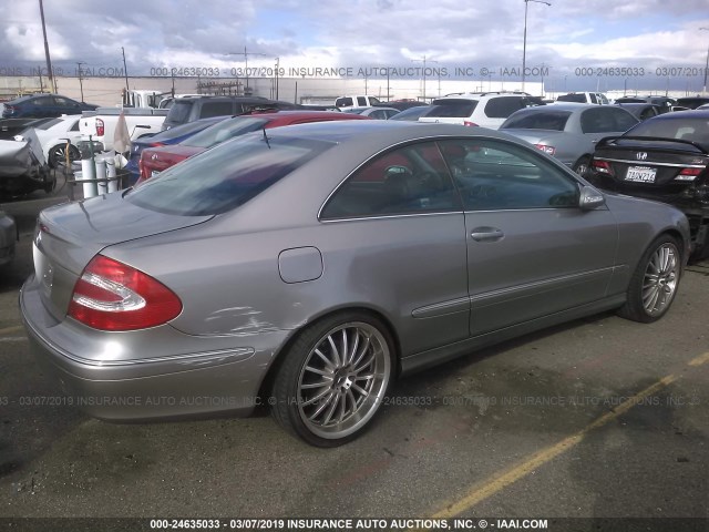 WDBTJ65JX4F091469 - 2004 MERCEDES-BENZ CLK 320C BEIGE photo 4