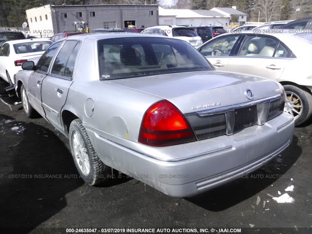 2MEBM7FV7AX600394 - 2010 MERCURY GRAND MARQUIS LS SILVER photo 3