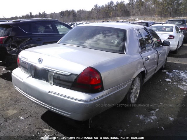 2MEBM7FV7AX600394 - 2010 MERCURY GRAND MARQUIS LS SILVER photo 4