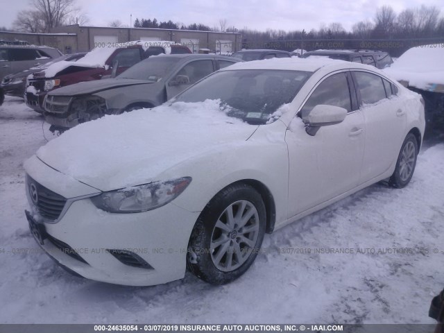 JM1GJ1U50G1447035 - 2016 MAZDA 6 SPORT WHITE photo 2